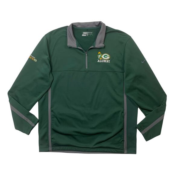 Green Bay Packers Alumni Sweatshirt Mens L Large Quarter Zip Team Issue Nike - Picture 1 of 13